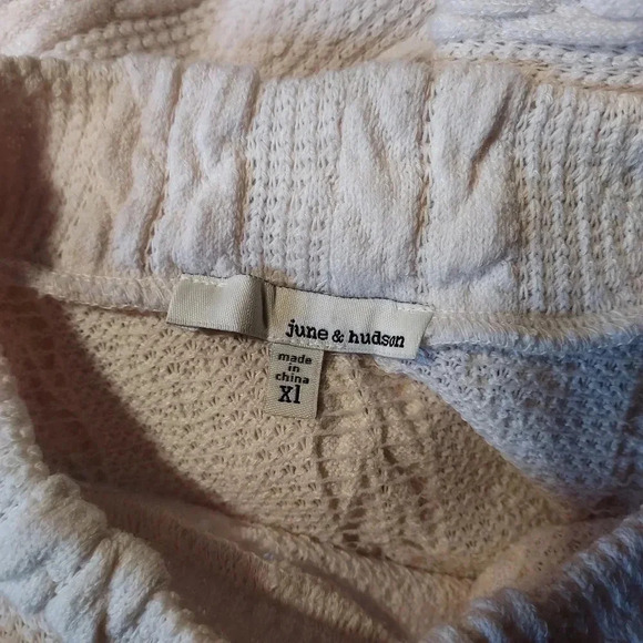 June & Hudson Cable Knit Sweater Cream Colored Size XLarge - Picture 6 of 9